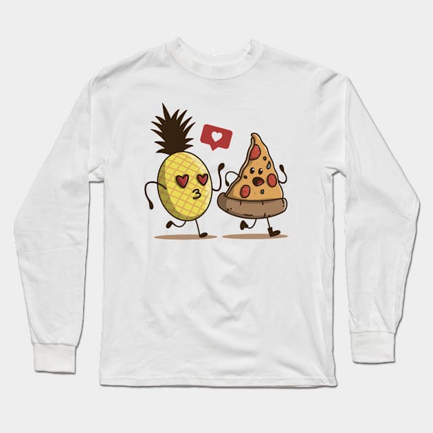 Pizza with Pineapple love Long Sleeve T-Shirt by Sr Primmo